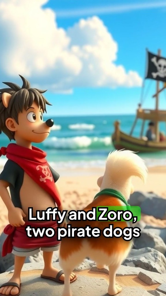 Pirate Adventure: Luffy and Zoro the Pirate Dogs