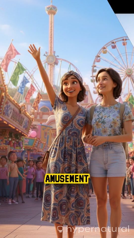 Exciting Adventures of Fatemeh and Sara at the Amusement Park