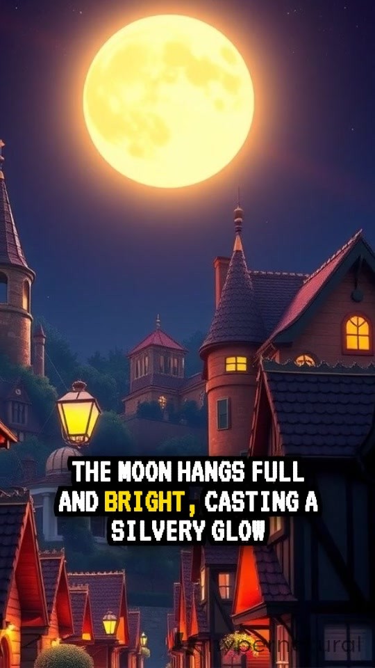 Moonlit Village Serenity