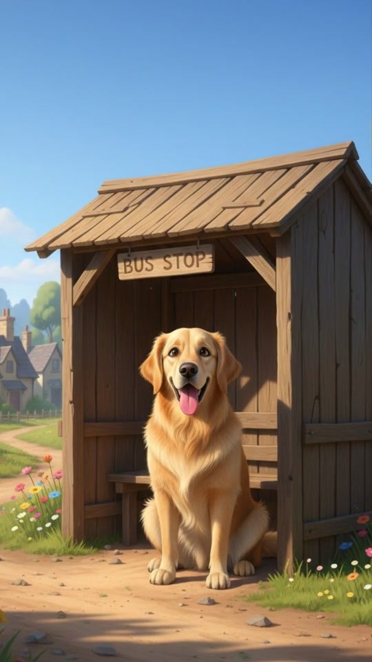 Kito: The Loyal Dog at the Bus Stop