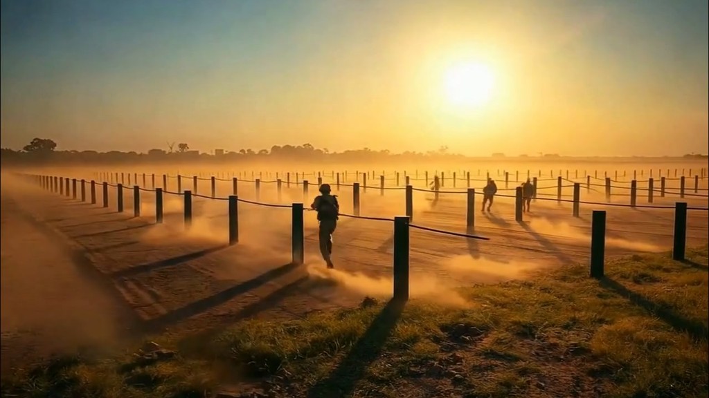 Ghana Army Obstacle Course Jumping