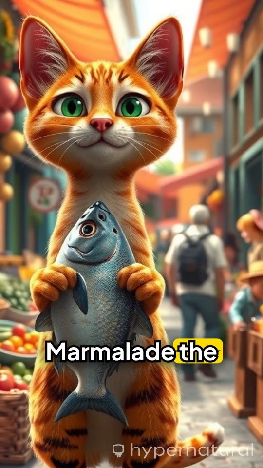 Cat Steals Fish and Runs from Shop Owner
