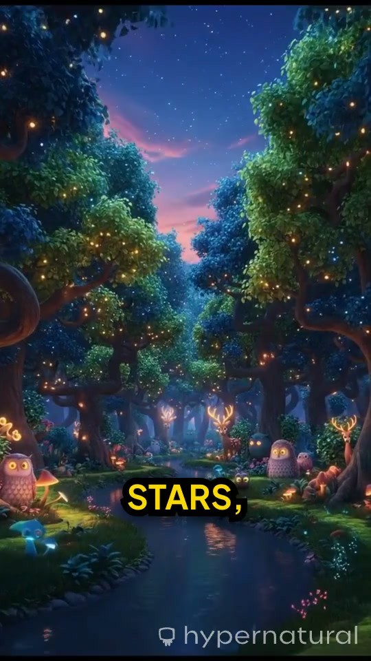 Family Night View in Jungle - Anime Style