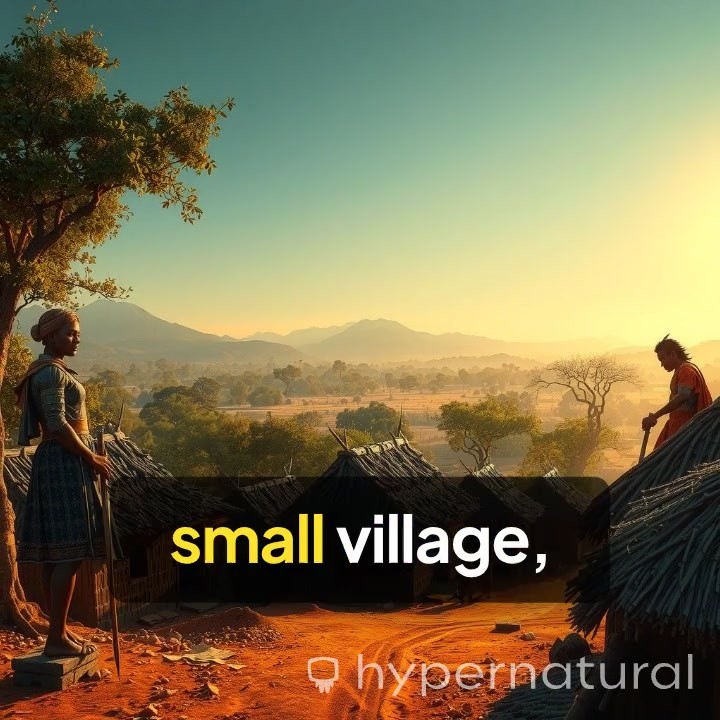 Skilled Hunter in African Village