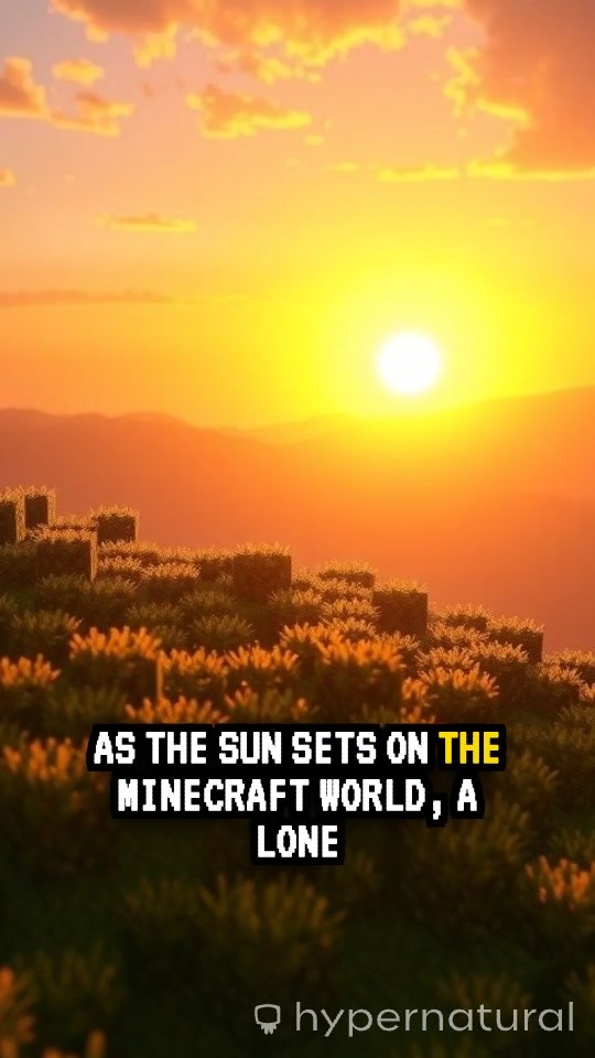 Epic Showdown at Sunset: A Cinematic Minecraft Adventure