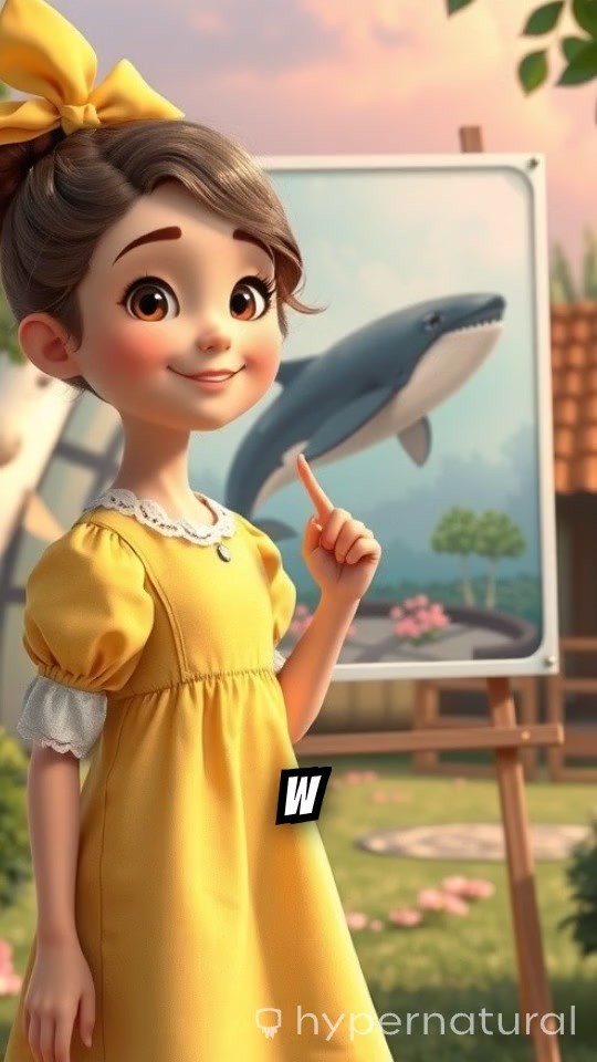 Learning the Alphabet: W to Z with a Cute Cartoon Girl