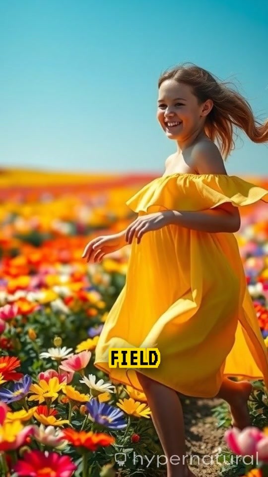 Joy in a Flower Field