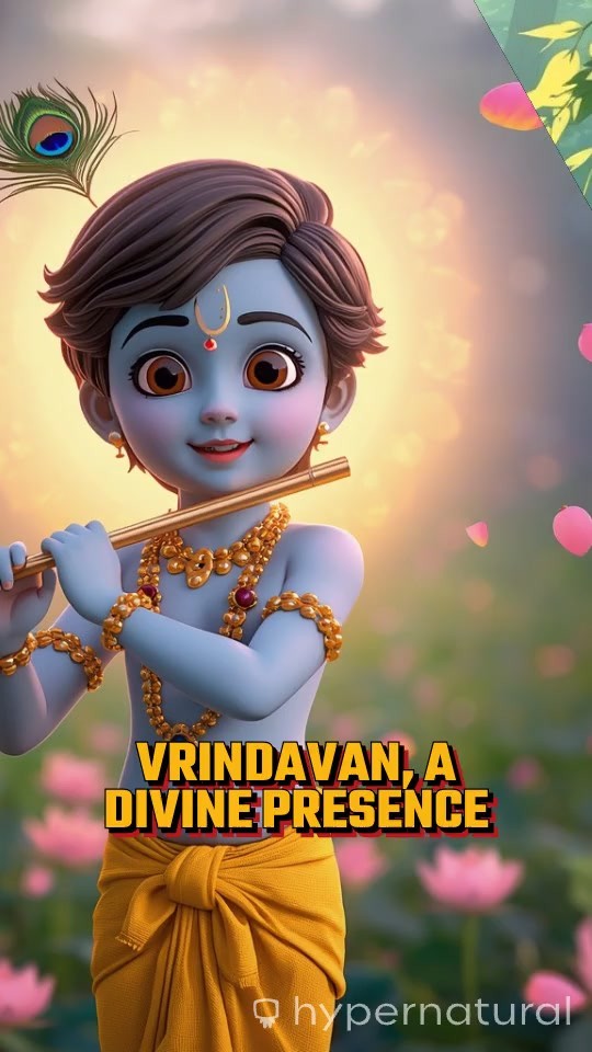 Divine Melody: Krishna in Vrindavan