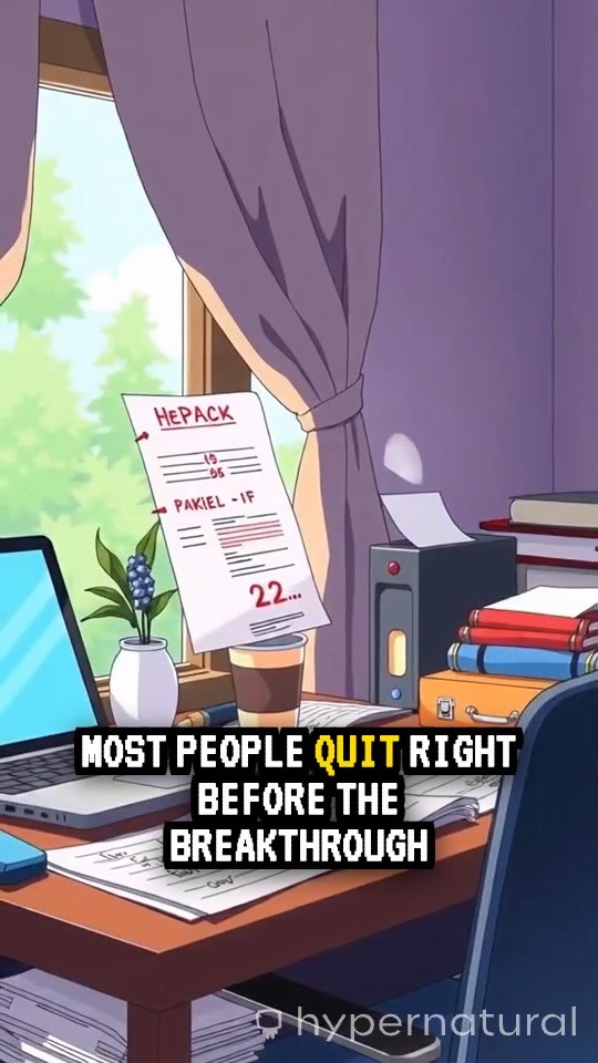 Don't Quit Before the Breakthrough