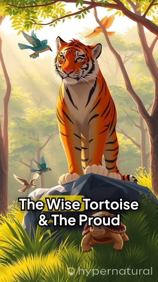 The Proud Leopard and the Wise Tortoise