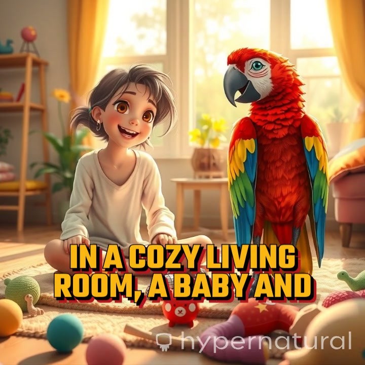 Parrot Chatting with a Baby