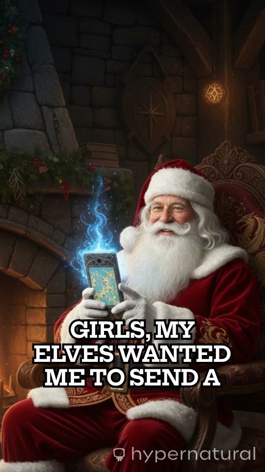 Santa's Cozy Cabin Message for Vivianne and Eliza