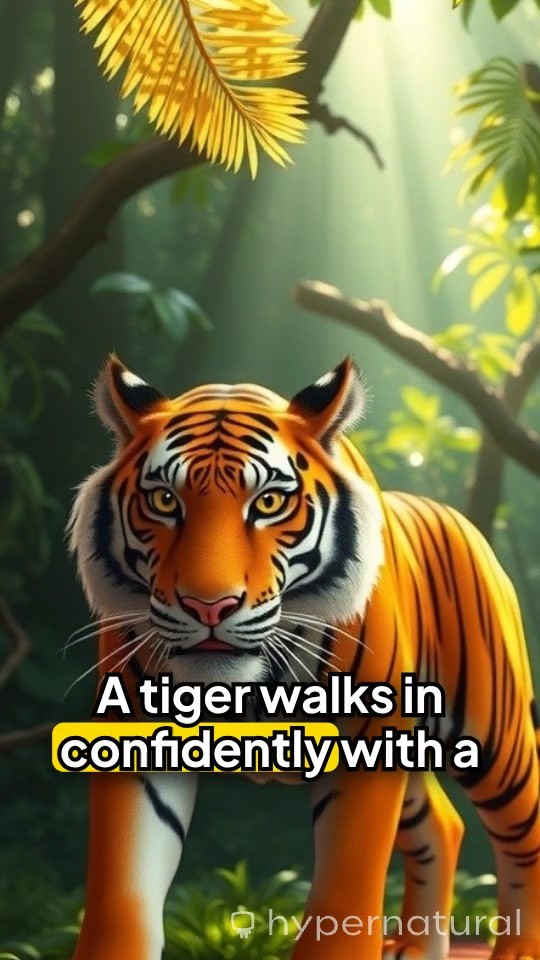 Tiger's Confident Entrance