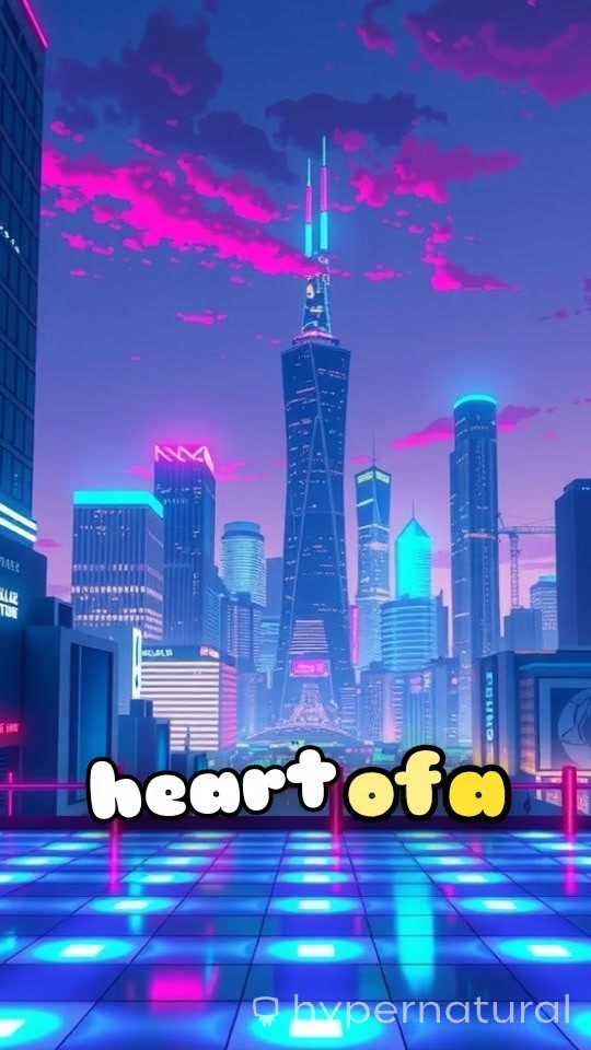 Neon Robot Dance Party in Futuristic City