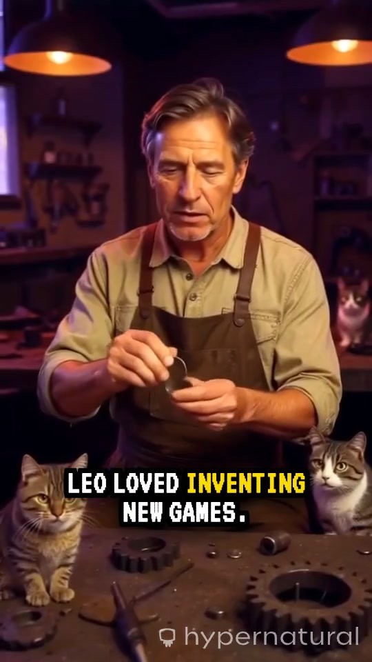 Boy Plays with Cat Creatively
