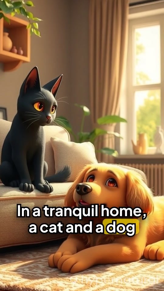 Tails of Friendship: A Cat and Dog Story