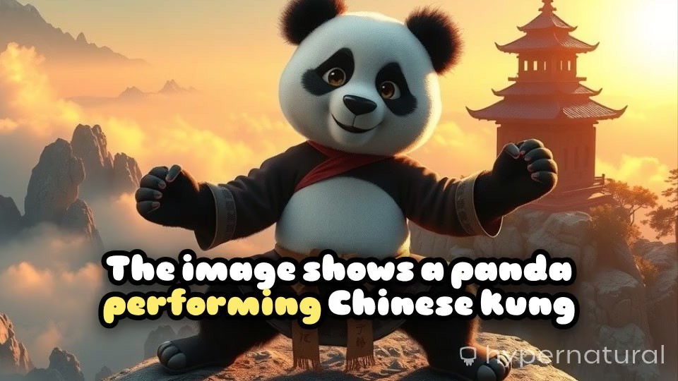 Panda Mastery: Kung Fu Grace on the Mountain Peak