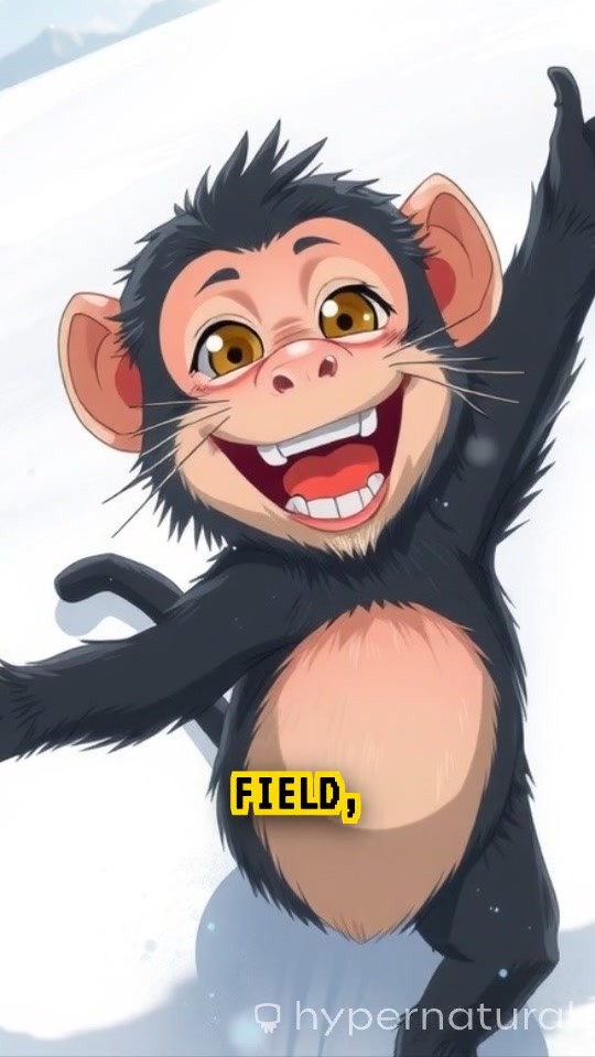 Monkey and Cat Build Snow House at Sunset