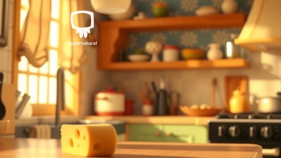 Cheesy Chase: Mouse vs. Cat in the Kitchen