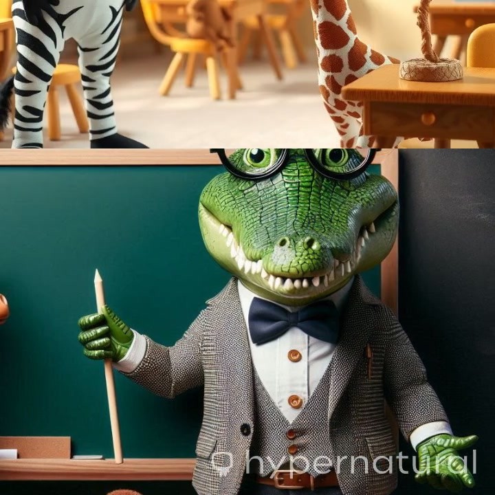 Professor Croc's Adorable Classroom Chaos!