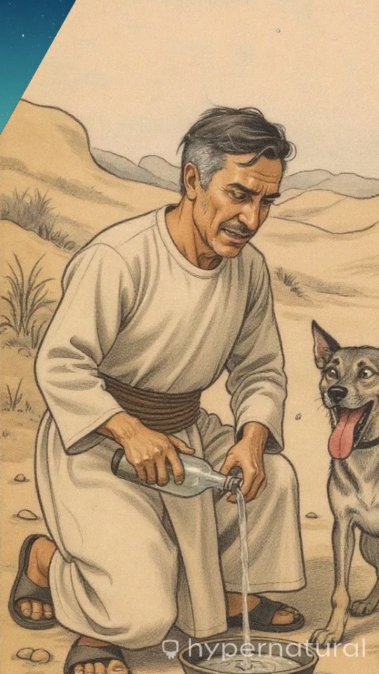 The Kindness of Giving Water to a Thirsty Dog