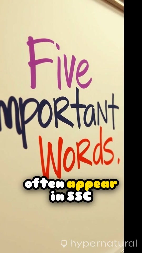 5 Key Vocabulary Words to Ace Your SSC Exams!