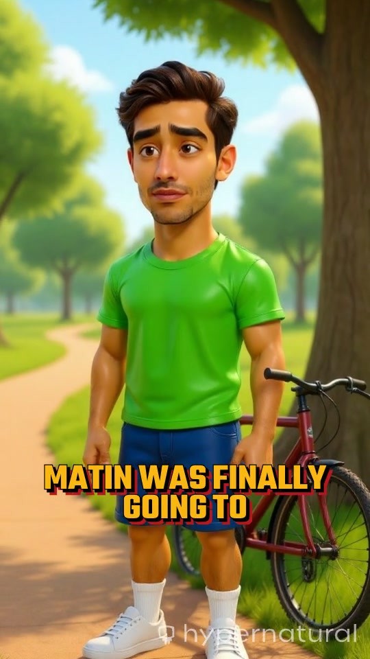 Matin Rides His Bike for the First Time at 7