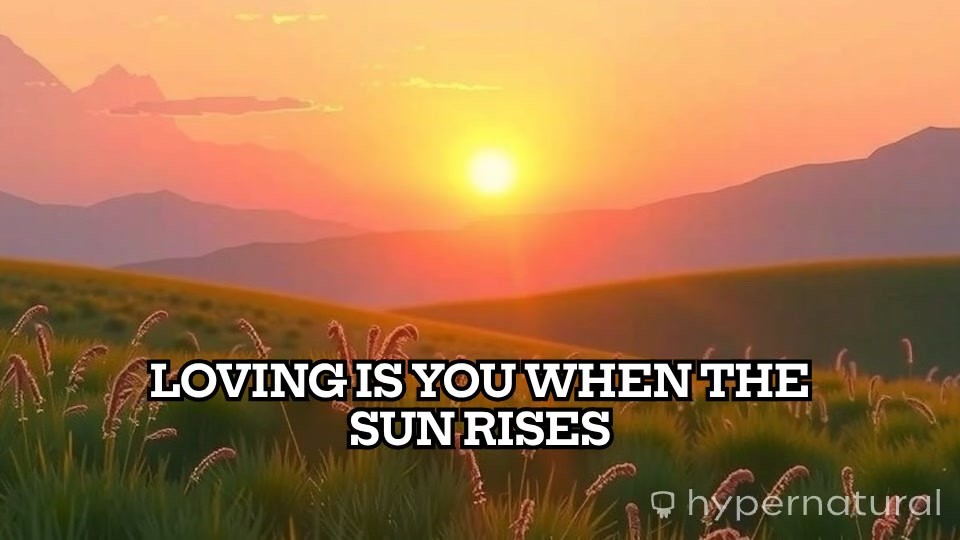 Loving You at Sunrise