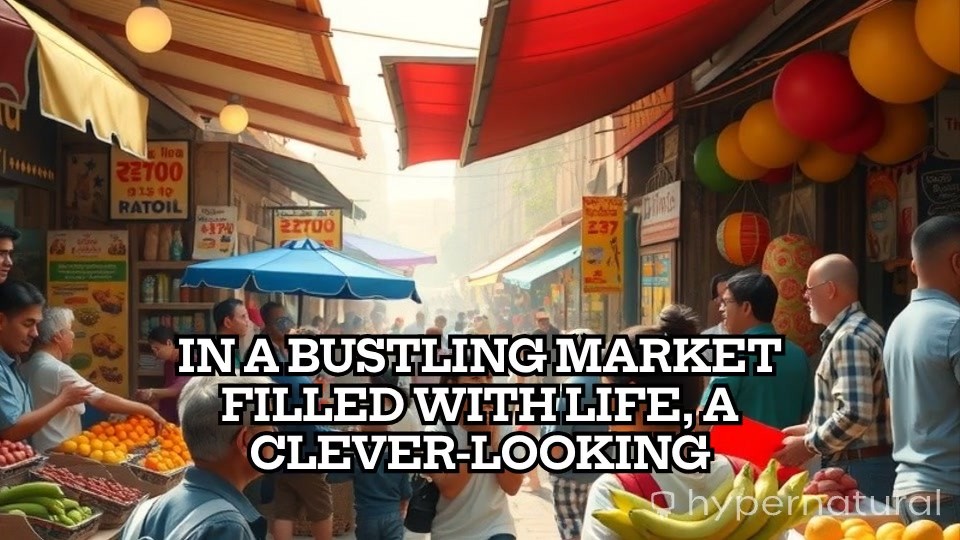 A Dapper Detective Cat in the Market