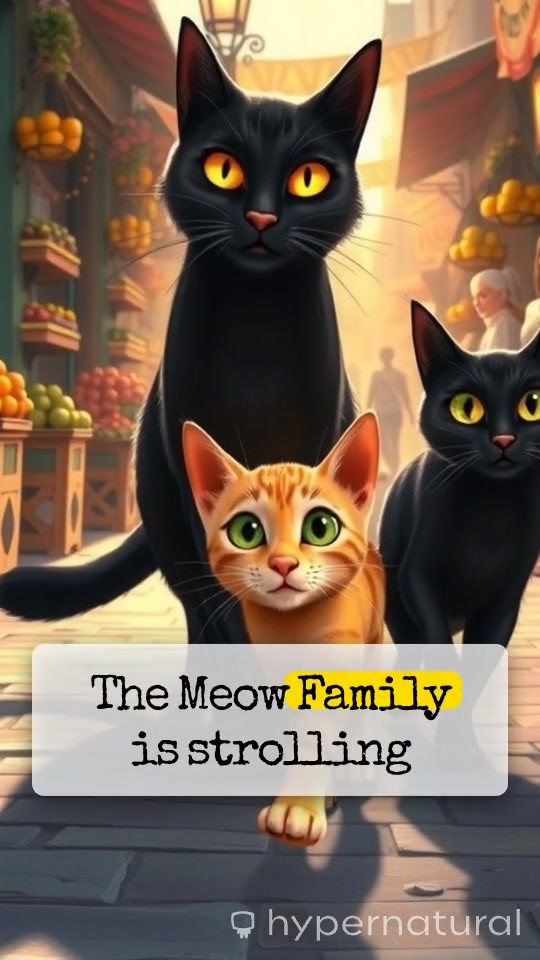 Myao's Market Adventure: A Family Reunion