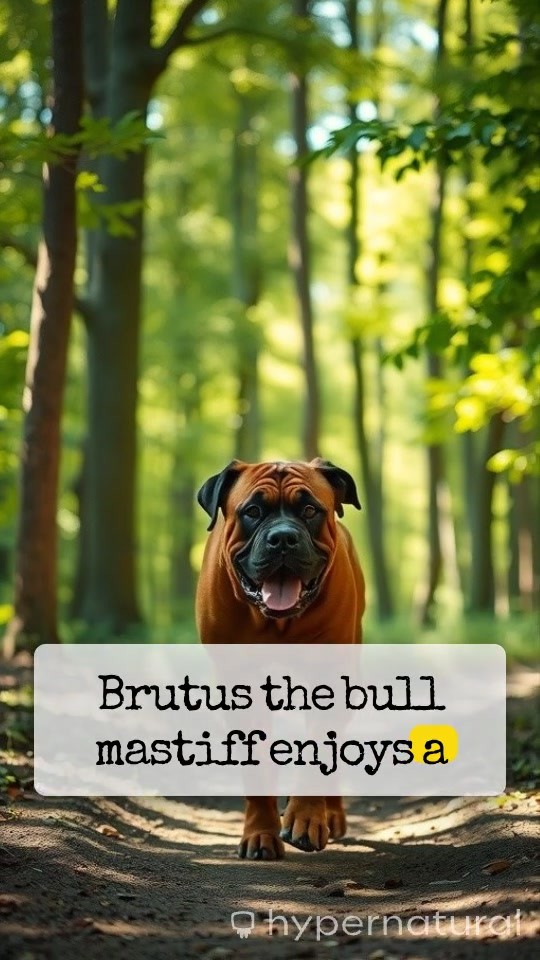 Wolves Chase Brutus the Bullmastiff in the Woods