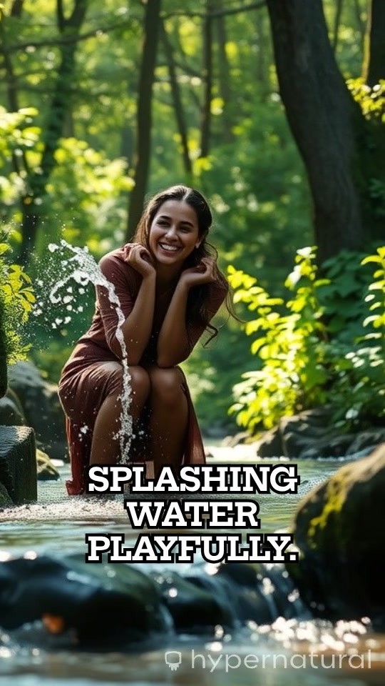 A Woman Flashing Water in the Sterim