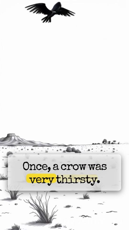 The Clever Crow and the Pot of Water
