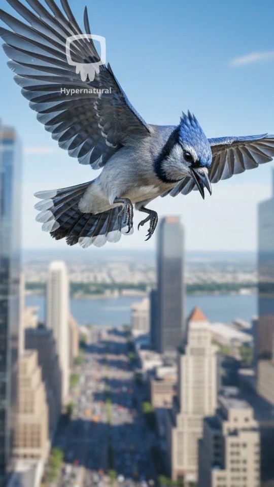 Nature's Balance: Bird vs. Power Line