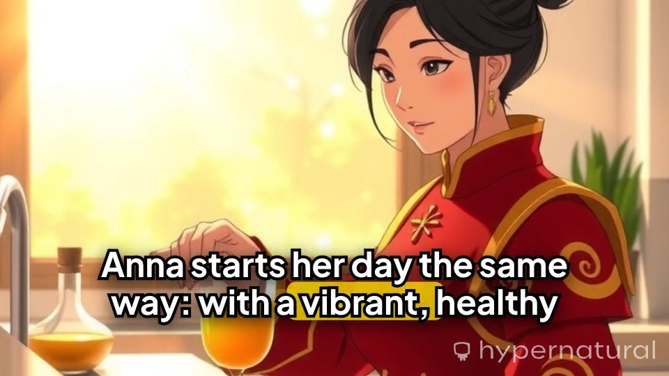 A Woman Starts Her Day with Juice