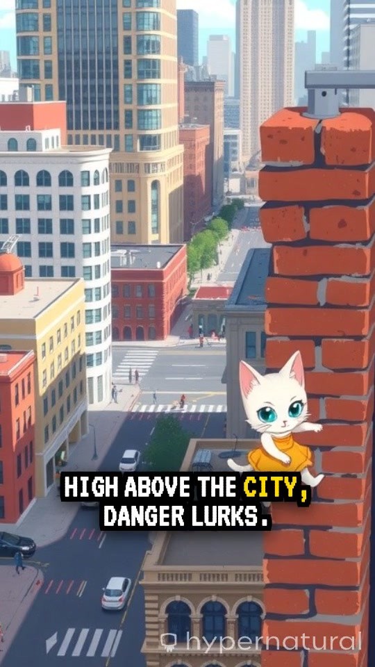 Daring Rescue: A Cat's Desperate Leap