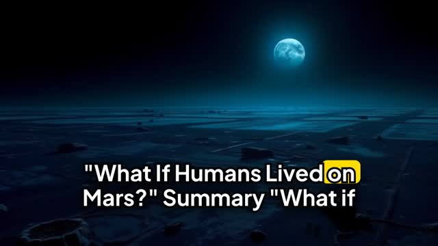 Living on Mars: Humanity's Next Frontier