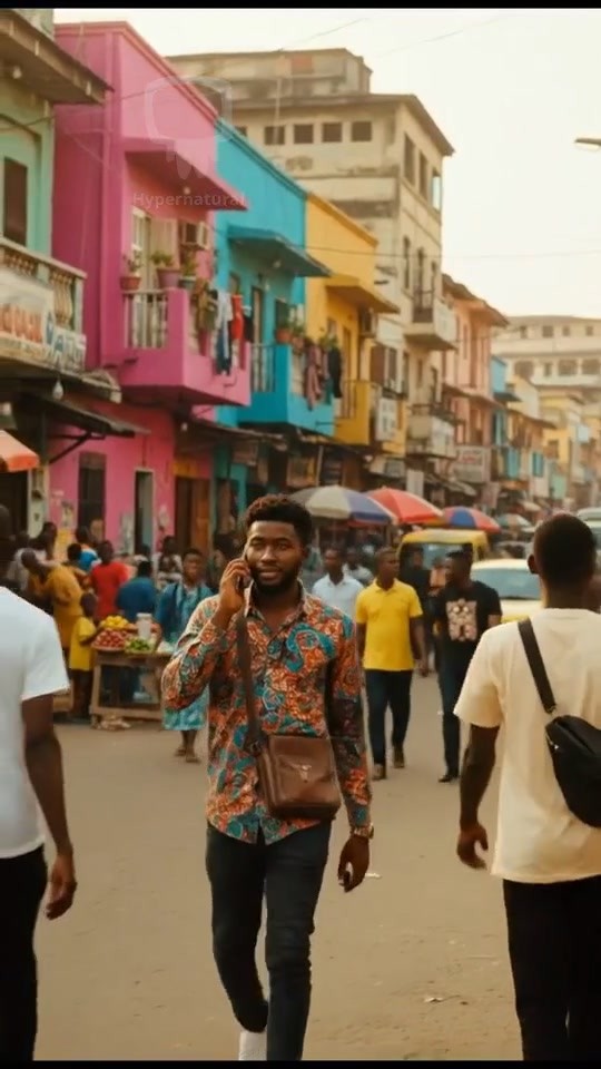 Ghanaian Men Dance on the Street