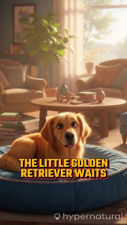 Golden Retriever Puppy in Morning Light