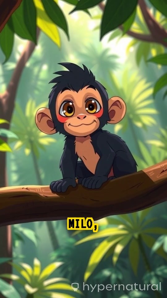 Milo: The Expressive Monkey with Golden Eyes and Black Fur