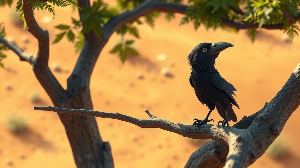 The Clever Crow and the Water Jug