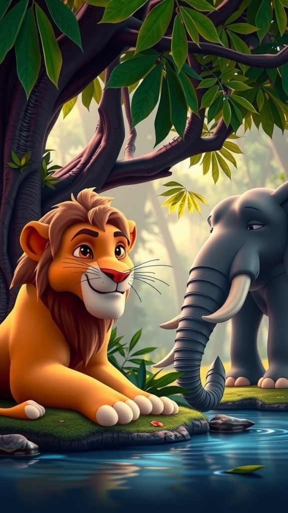शेर की मदद