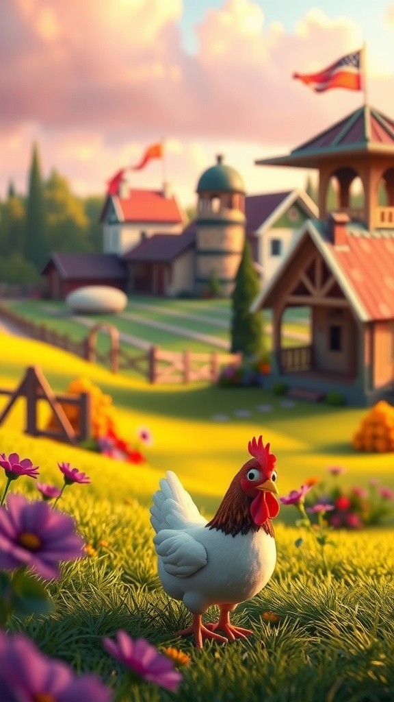 Penny the Brave Hen: Gliding Adventure