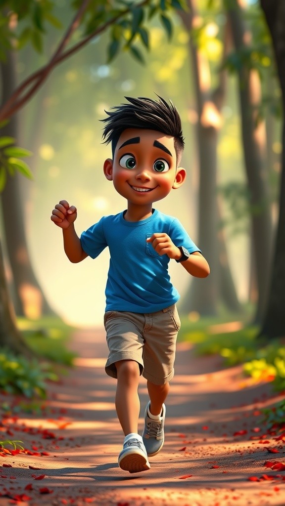 Forest Adventures: A Boy, A Dog, and A Cat