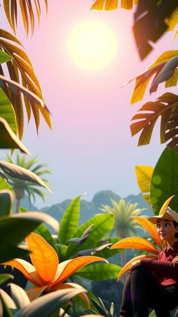 Jungle Harmony: A Girl and Her Lion