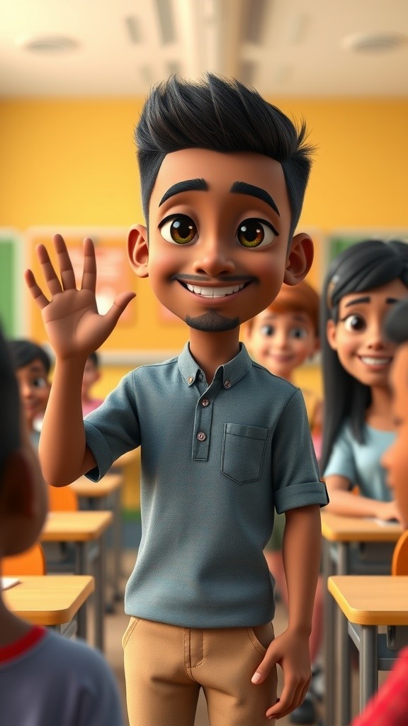 Keceriaan Rizqi dan Fatih di Kelas 6B