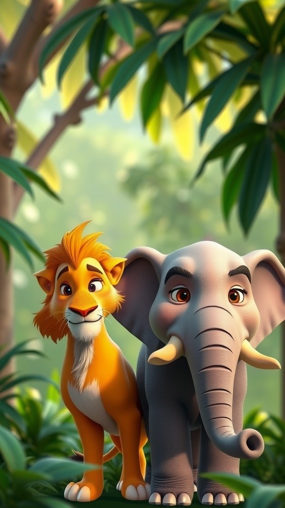 Sher aur Hathi ki Dosti aur Taakat Ka Mukabala