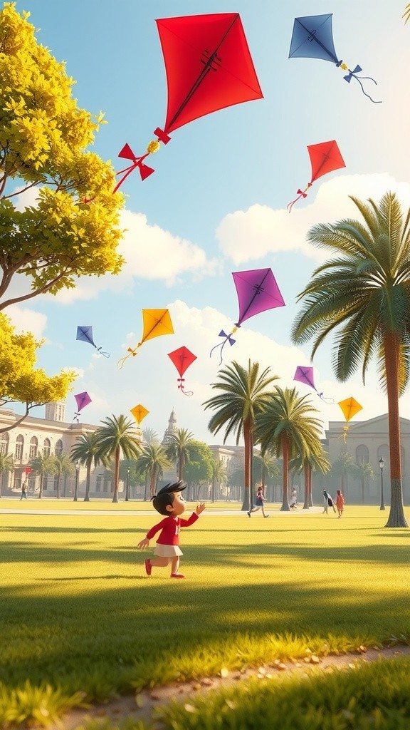 Kites in the Sky: A Colorful Dance
