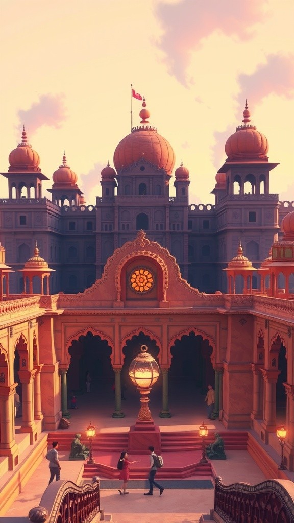 रंगीन रोशनी की छटा
