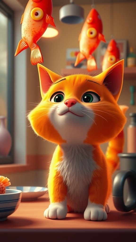 Momo Si Kucing Rakus dan Ikan Goreng